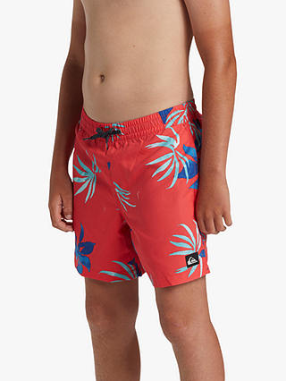 Quiksilver Kids' Everyday Collection Mix Volley Swim Shorts, Cayenne