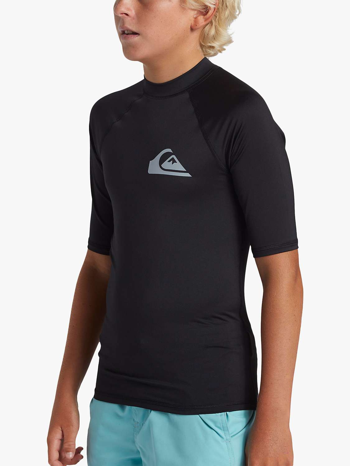 Buy Quicksilver Kids' Everyday Collection UPF 50 Short Sleeve Surf T-Shirt, Black Online at johnlewis.com