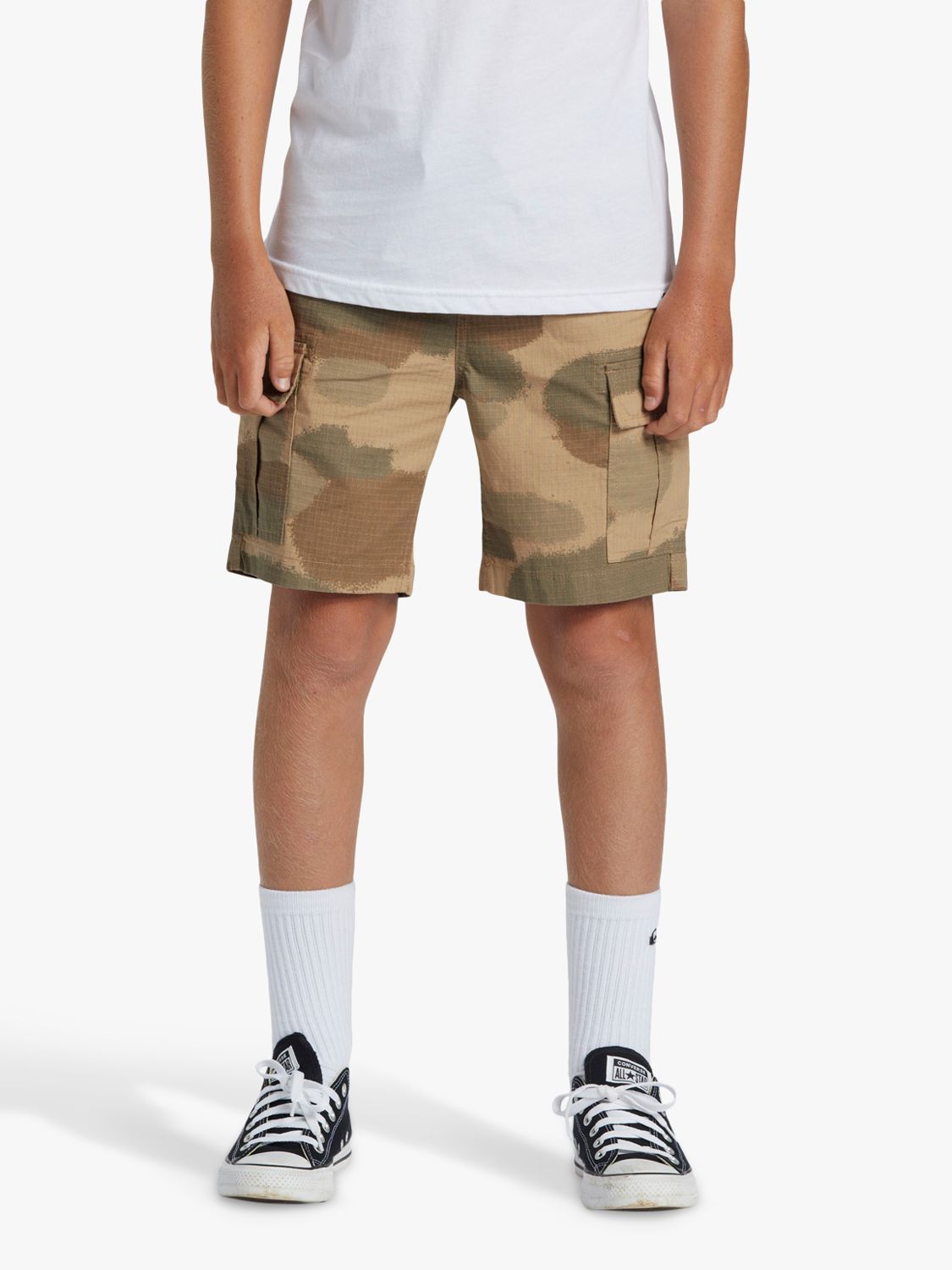 Quicksilver Kids' Oganic Cotton Blend Taxer Cargo Walk Shorts, Camo, 16 years