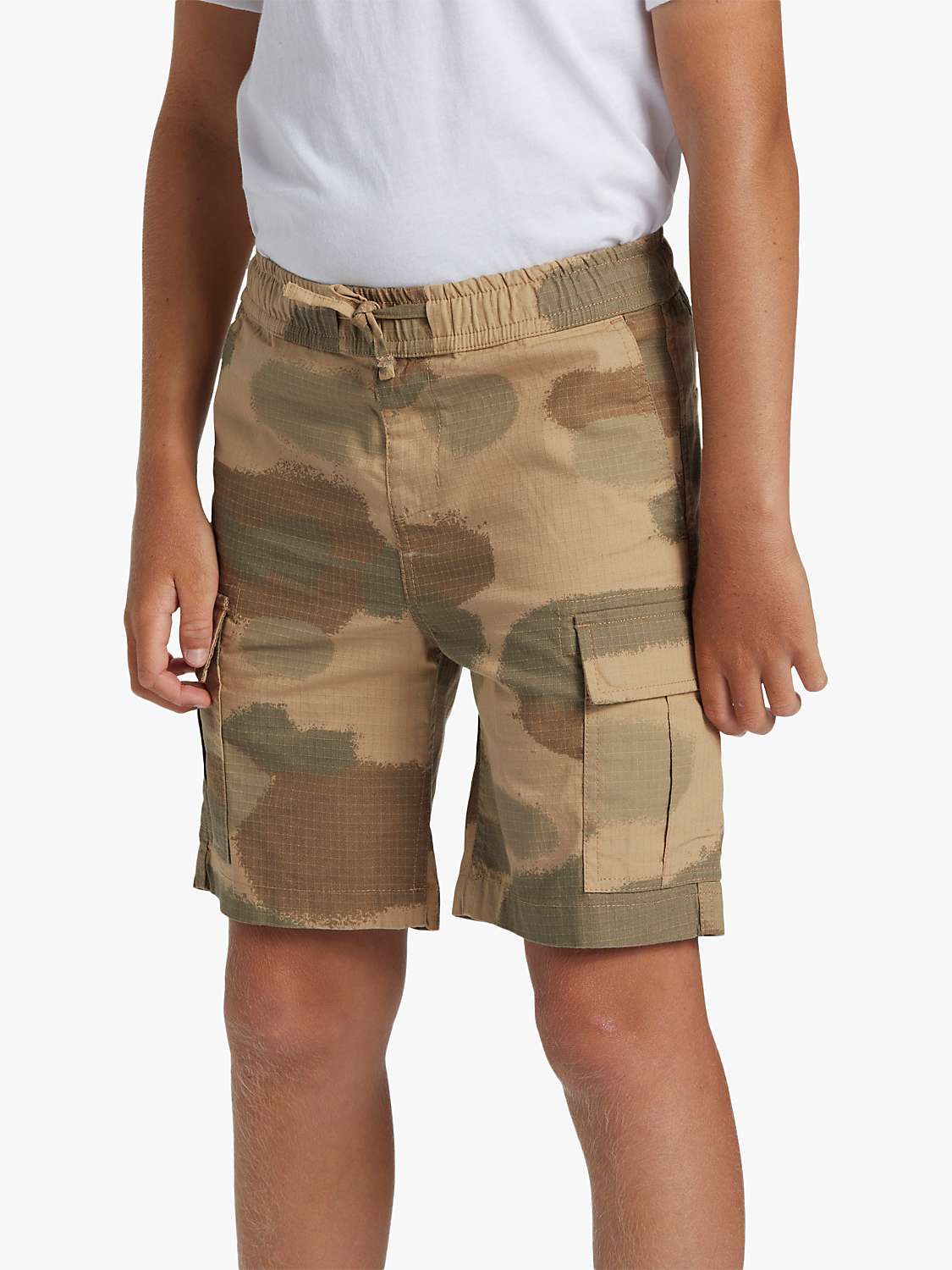 Buy Quicksilver Kids' Oganic Cotton Blend Taxer Cargo Walk Shorts, Camo Online at johnlewis.com