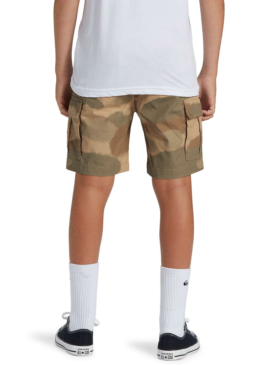 Buy Quicksilver Kids' Oganic Cotton Blend Taxer Cargo Walk Shorts, Camo Online at johnlewis.com