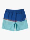 Quicksilver Kids' Everyday Collection Logo Colour Block Swim Shorts, Monoco Blue