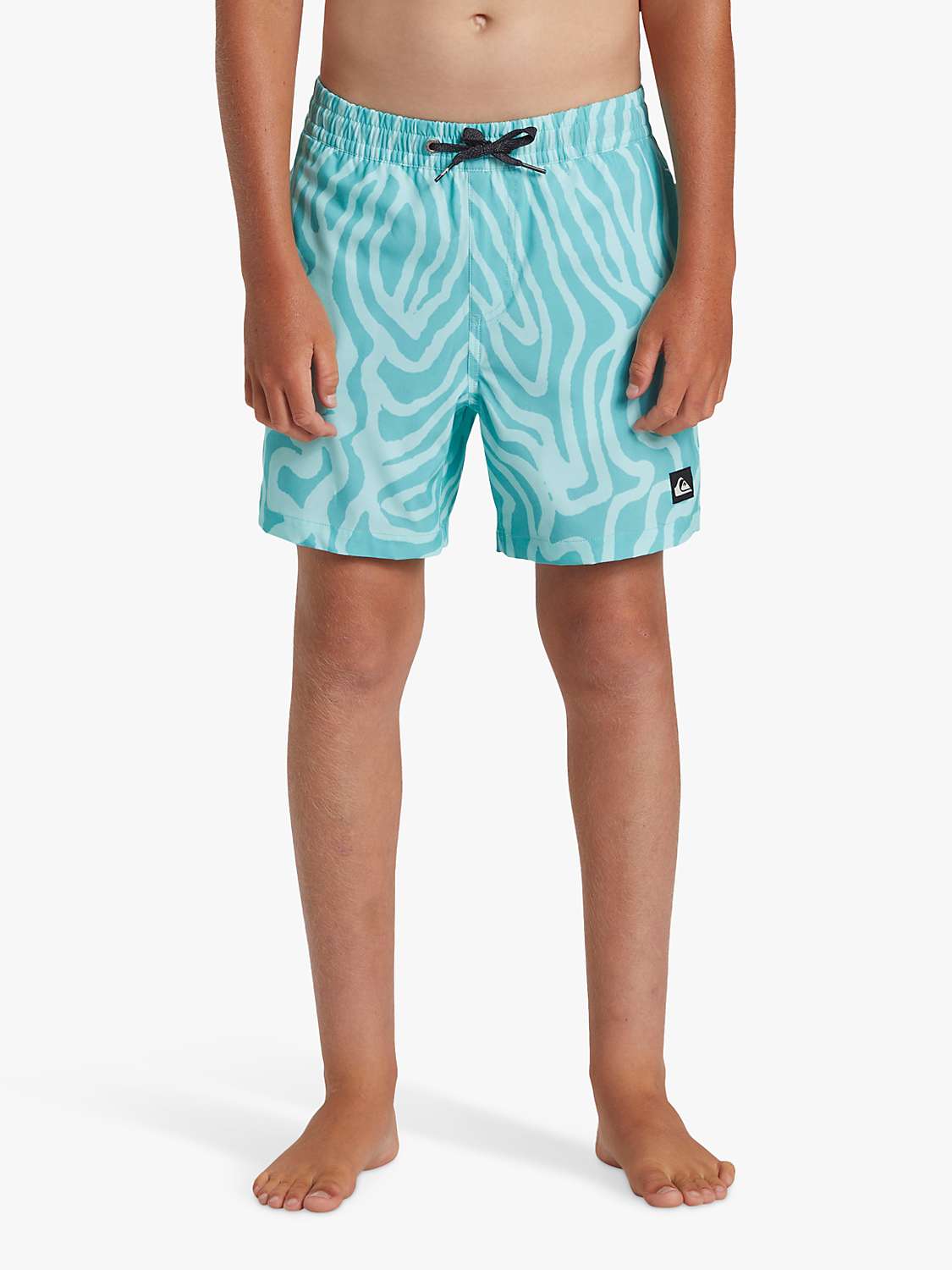 Buy Quicksilver Kids' Everyday Collection SURFSILK Abstract Print Swim Shorts, Swedish Blue Online at johnlewis.com