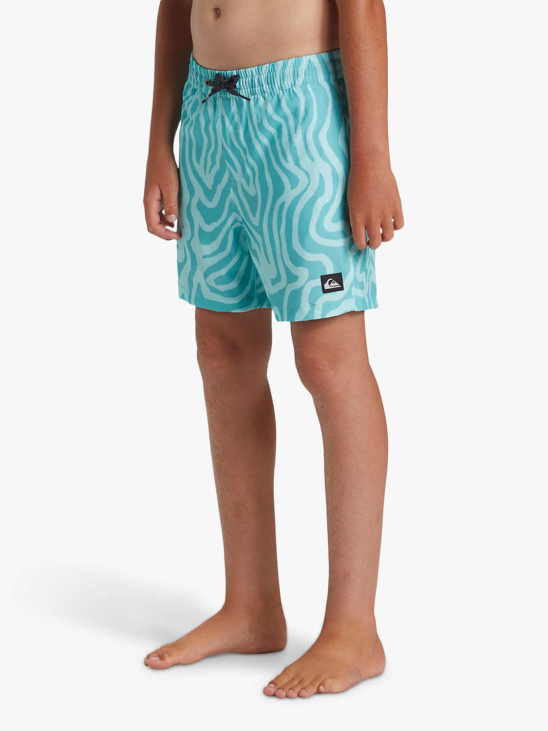 Buy Quicksilver Kids' Everyday Collection SURFSILK Abstract Print Swim Shorts, Swedish Blue Online at johnlewis.com