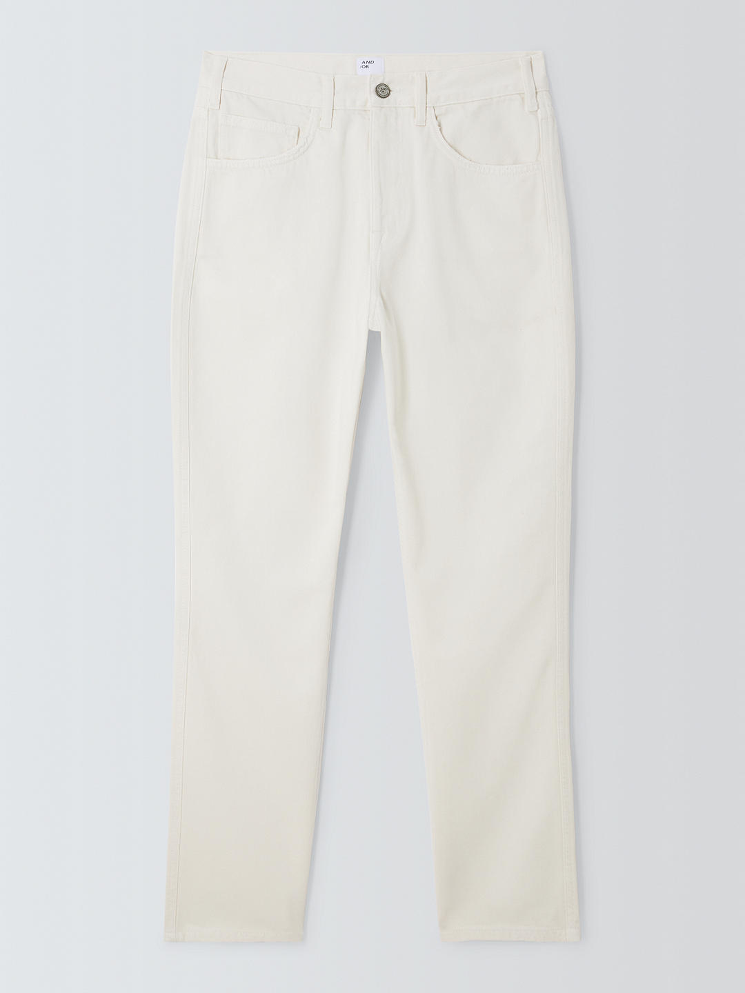 AND/OR Melrose Organic Cotton Straight Cut Jeans, Soft White