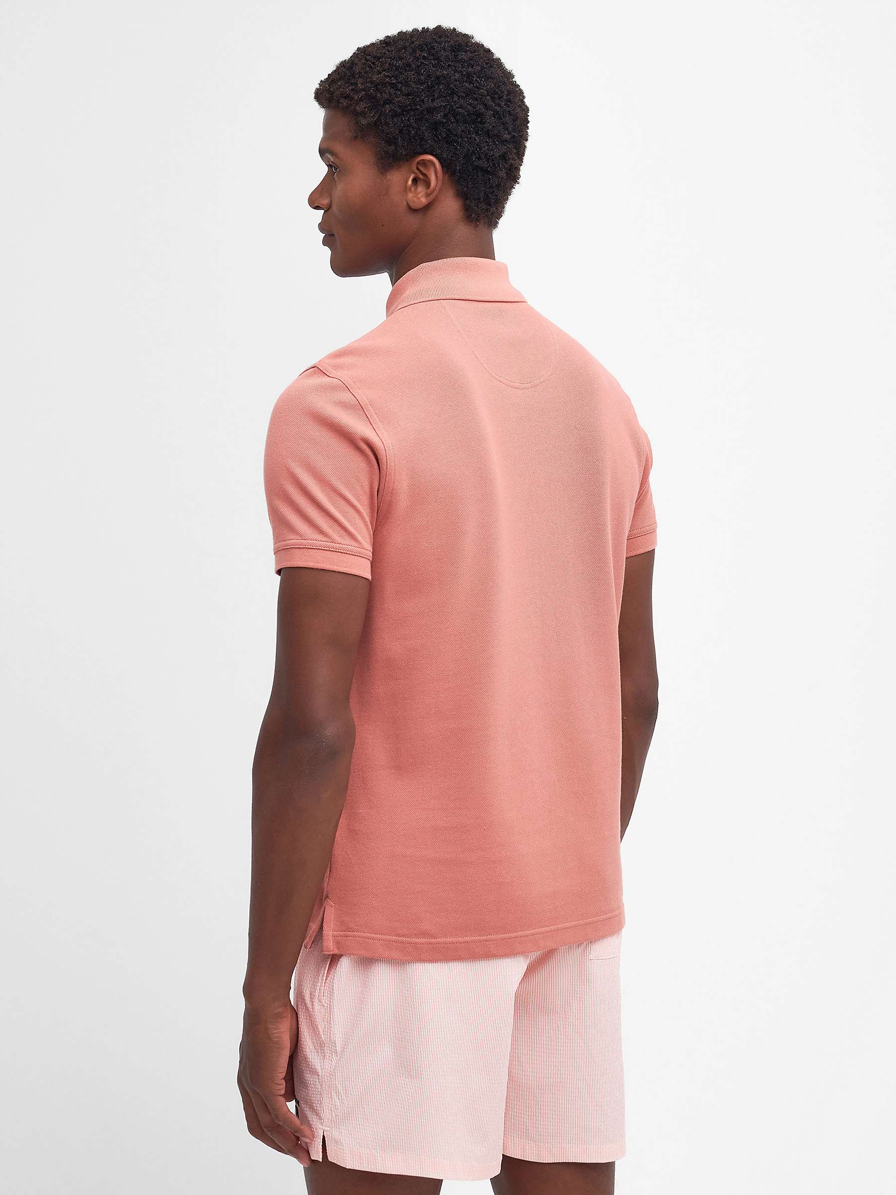 Buy Barbour Tartan Polo Shirt, Pink Online at johnlewis.com