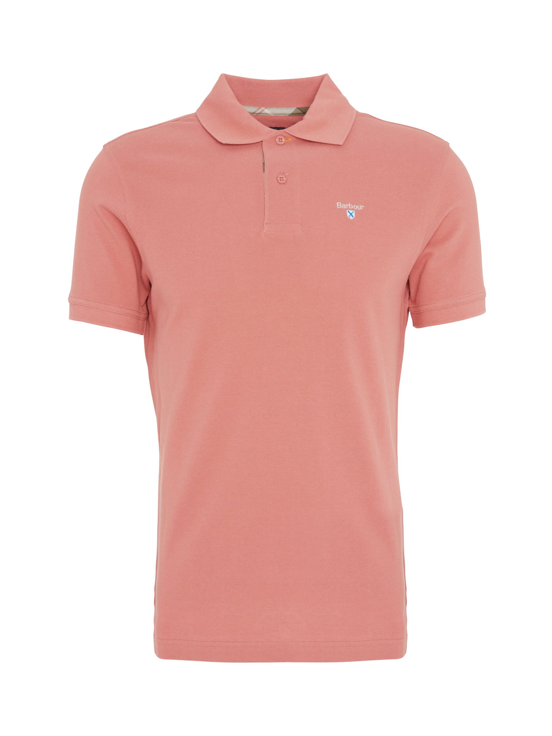 Barbour Tartan Polo Shirt, Pink at John Lewis & Partners