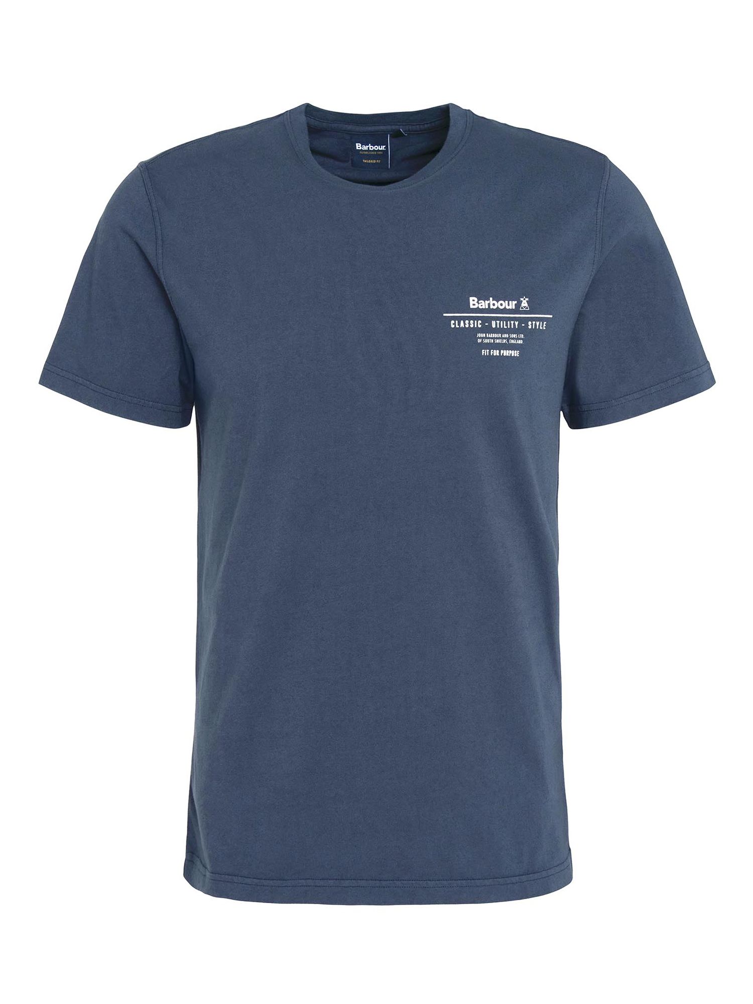 Barbour Hickling T-Shirt, Navy at John Lewis & Partners