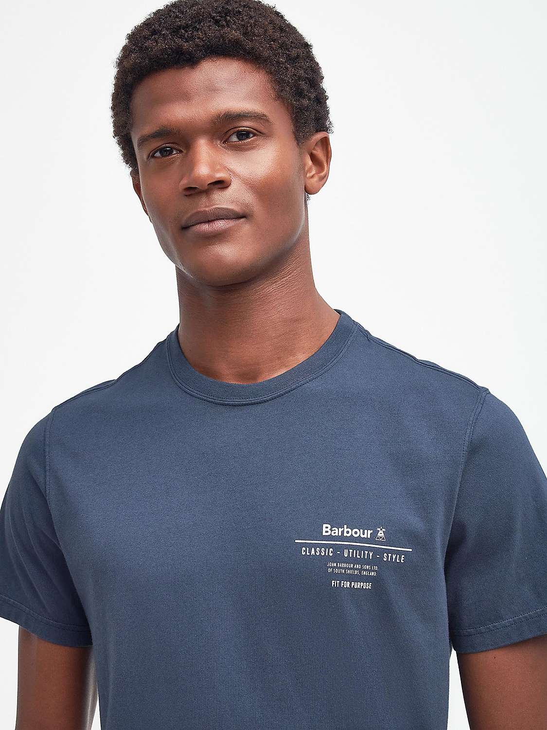 Buy Barbour Hickling T-Shirt, Navy Online at johnlewis.com