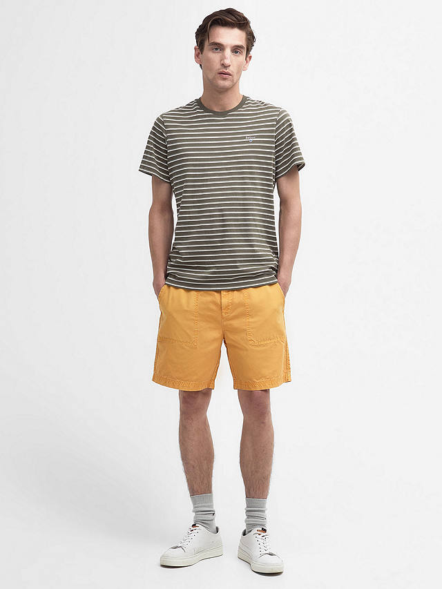 Barbour Grindle Cotton Canvas Twill Shorts, Honey Gold
