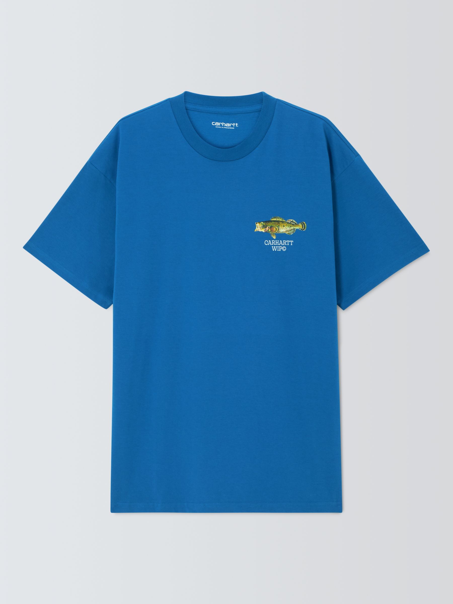 Carhartt WIP Short Sleeve Fish T-Shirt, Blue, L