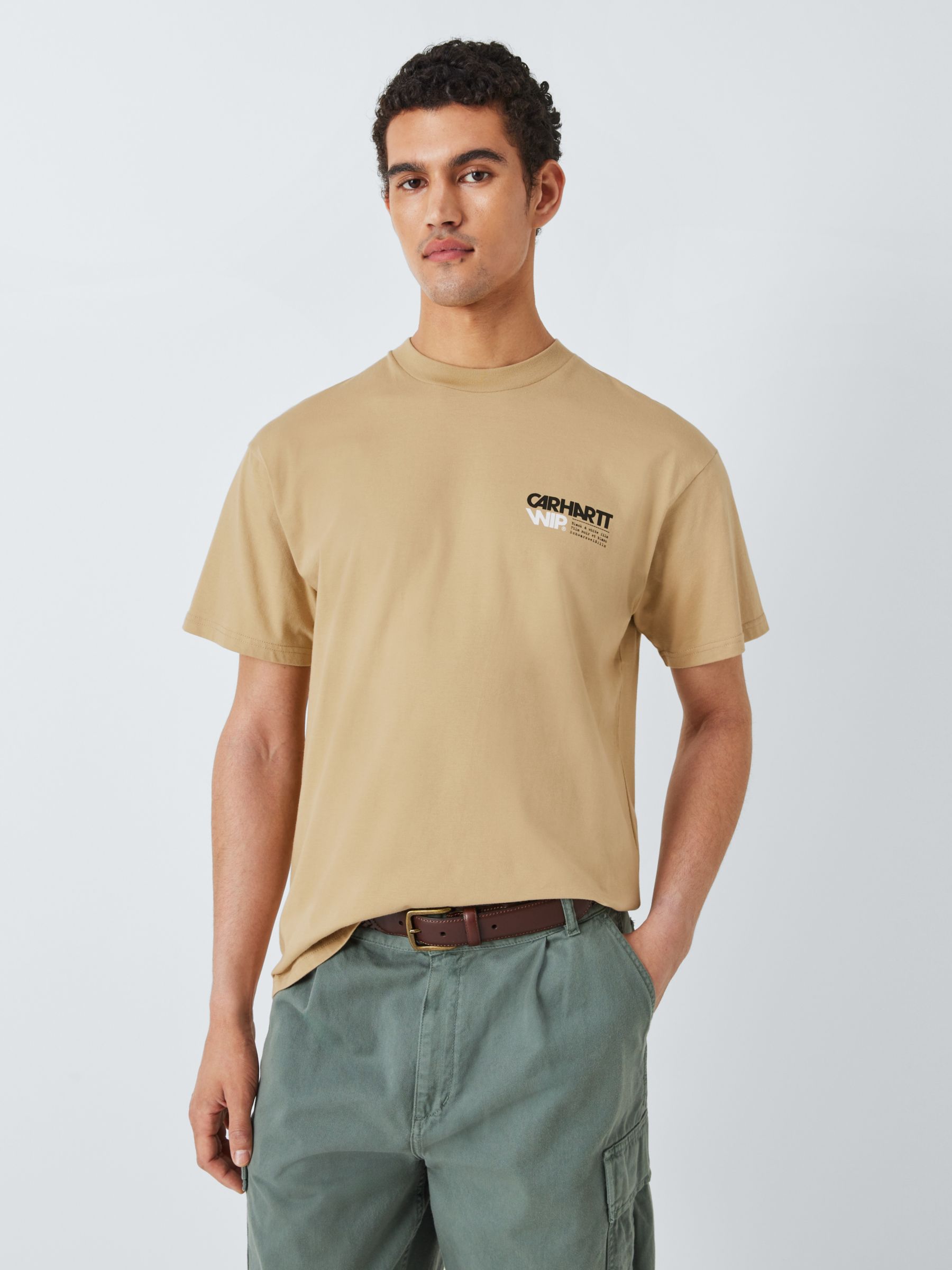 Carhartt WIP Contact Organic Cotton Short Sleeve T-Shirt, Sable, S
