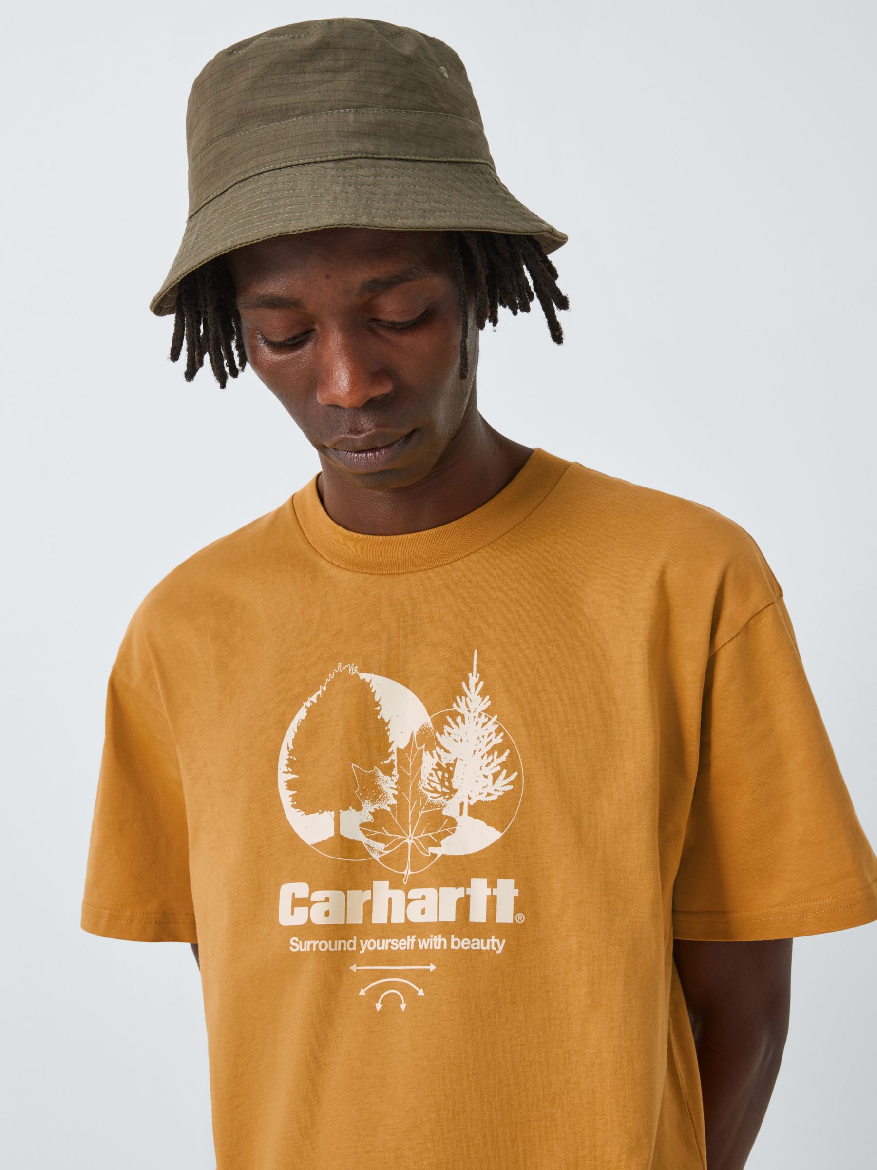 Buy Carhartt WIP Srround Organic Cotton Short Sleeve T-Shirt, Sunray Online at johnlewis.com