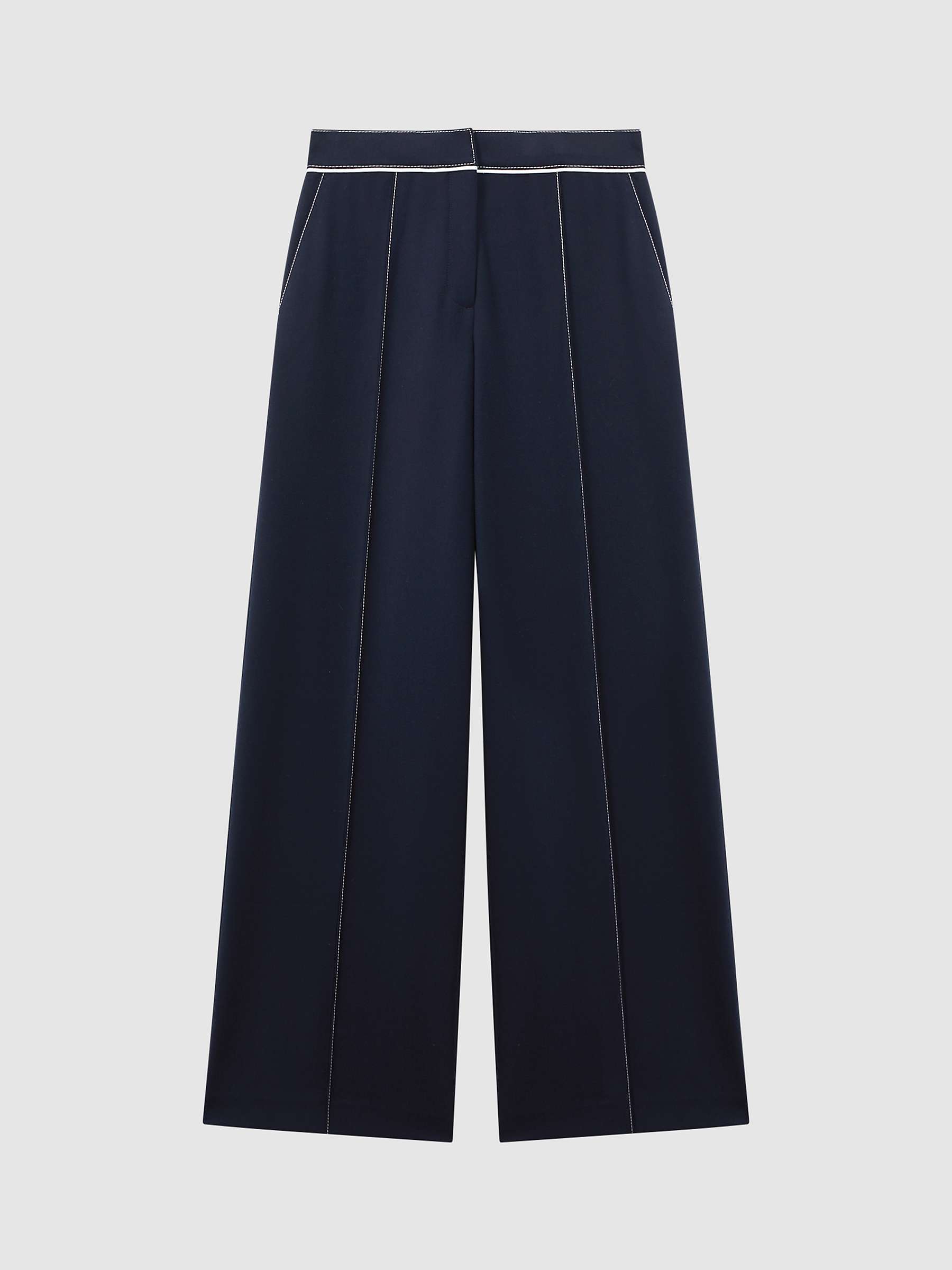 Buy Reiss Oriel Longline Trousers, Navy Online at johnlewis.com