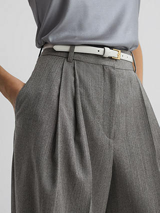 Reiss Otis Wool Blend Long Trousers, Grey