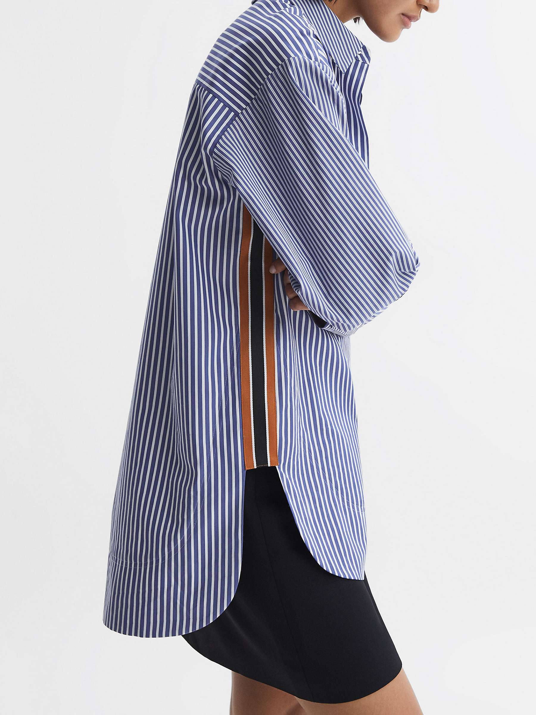 Buy Reiss Danica Stripe Shirt, Blue/White Online at johnlewis.com