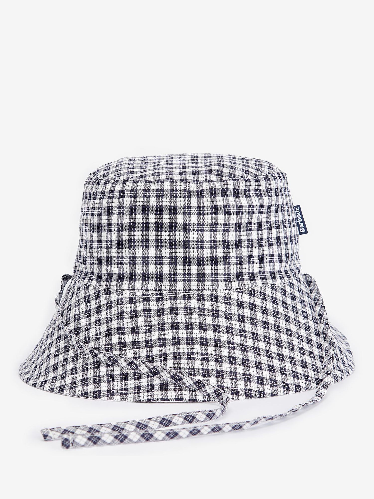 Barbour Kilburn Reversible Check Bucket Hat, White/Multi, M