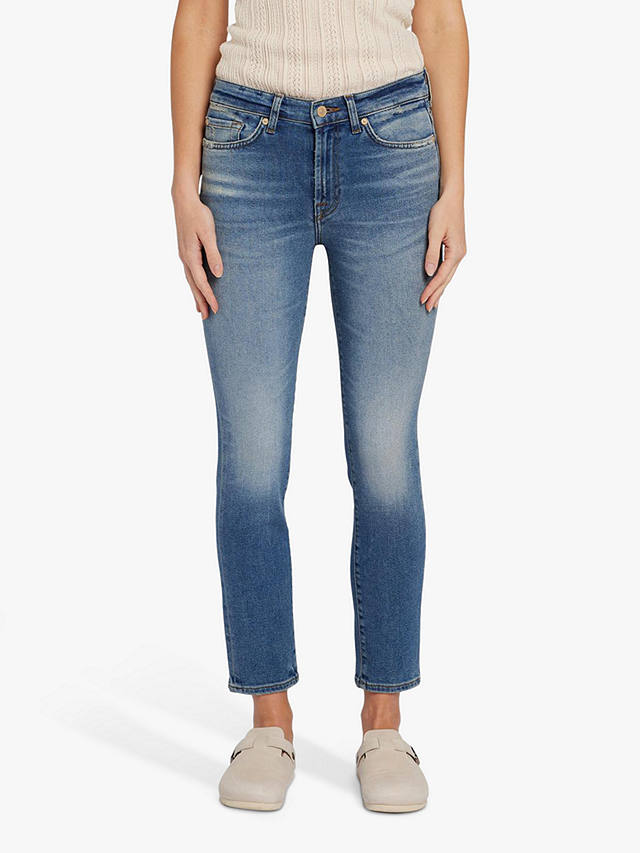 7 For All Mankind Roxanne Slim Fit Ankle Jeans, Mid Blue