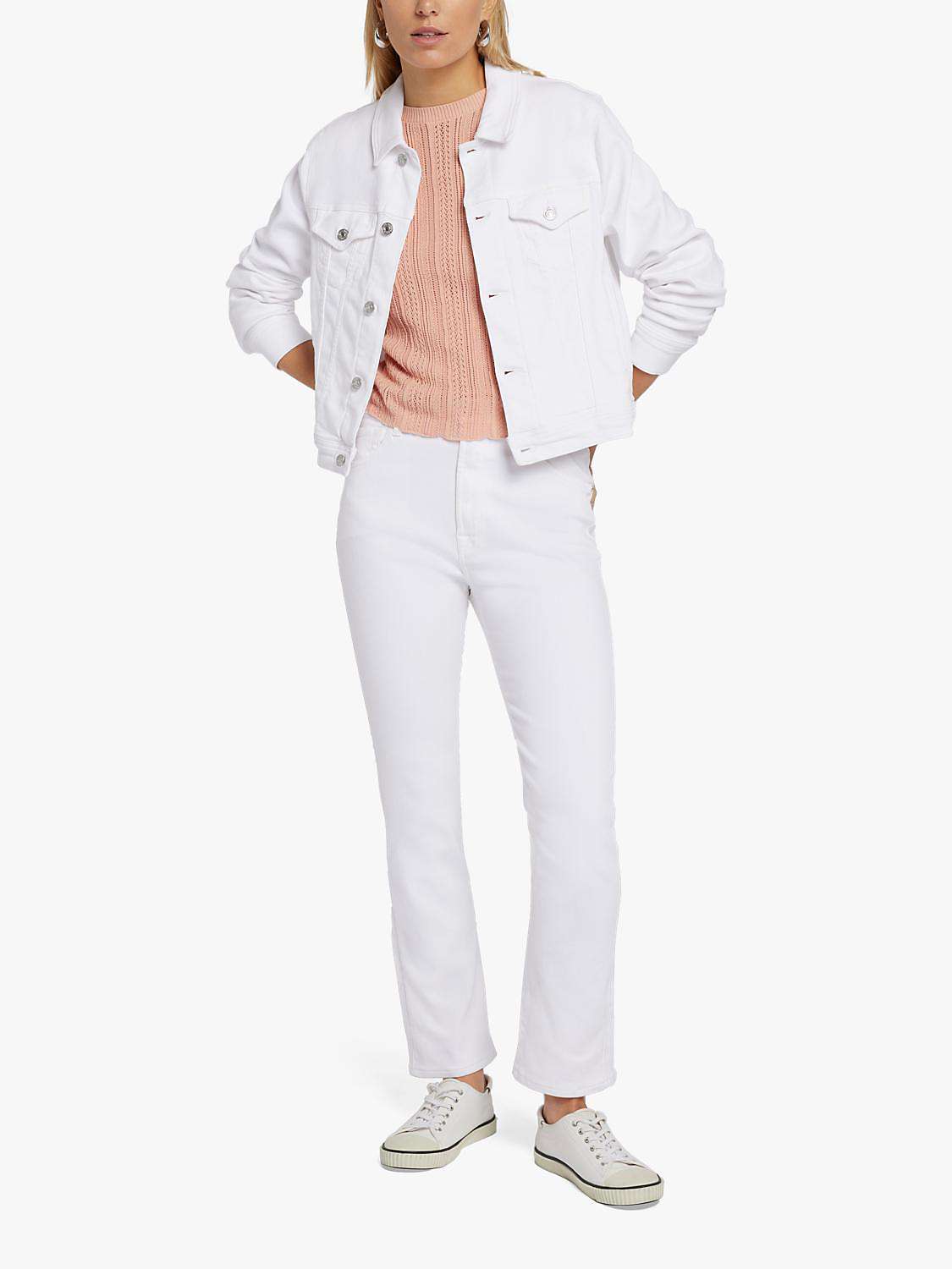 Buy 7 For All Mankind Easy Slim Jeans, White Online at johnlewis.com