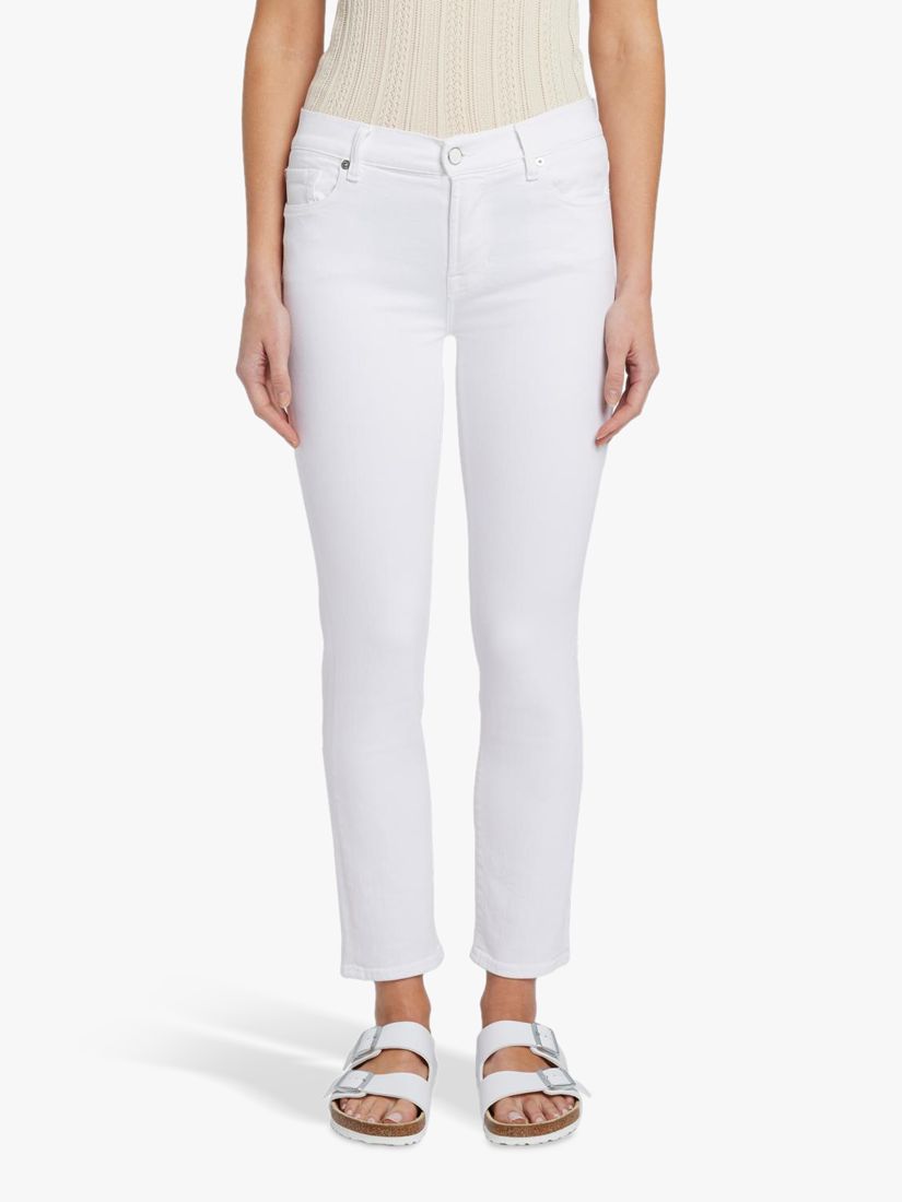 7 For All Mankind Roxanne Slim Fit Ankle Jeans, White, 28