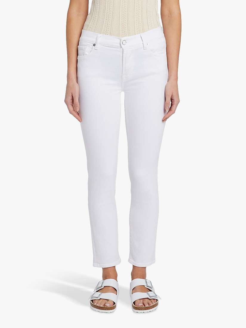 Buy 7 For All Mankind Roxanne Slim Fit Ankle Jeans, White Online at johnlewis.com