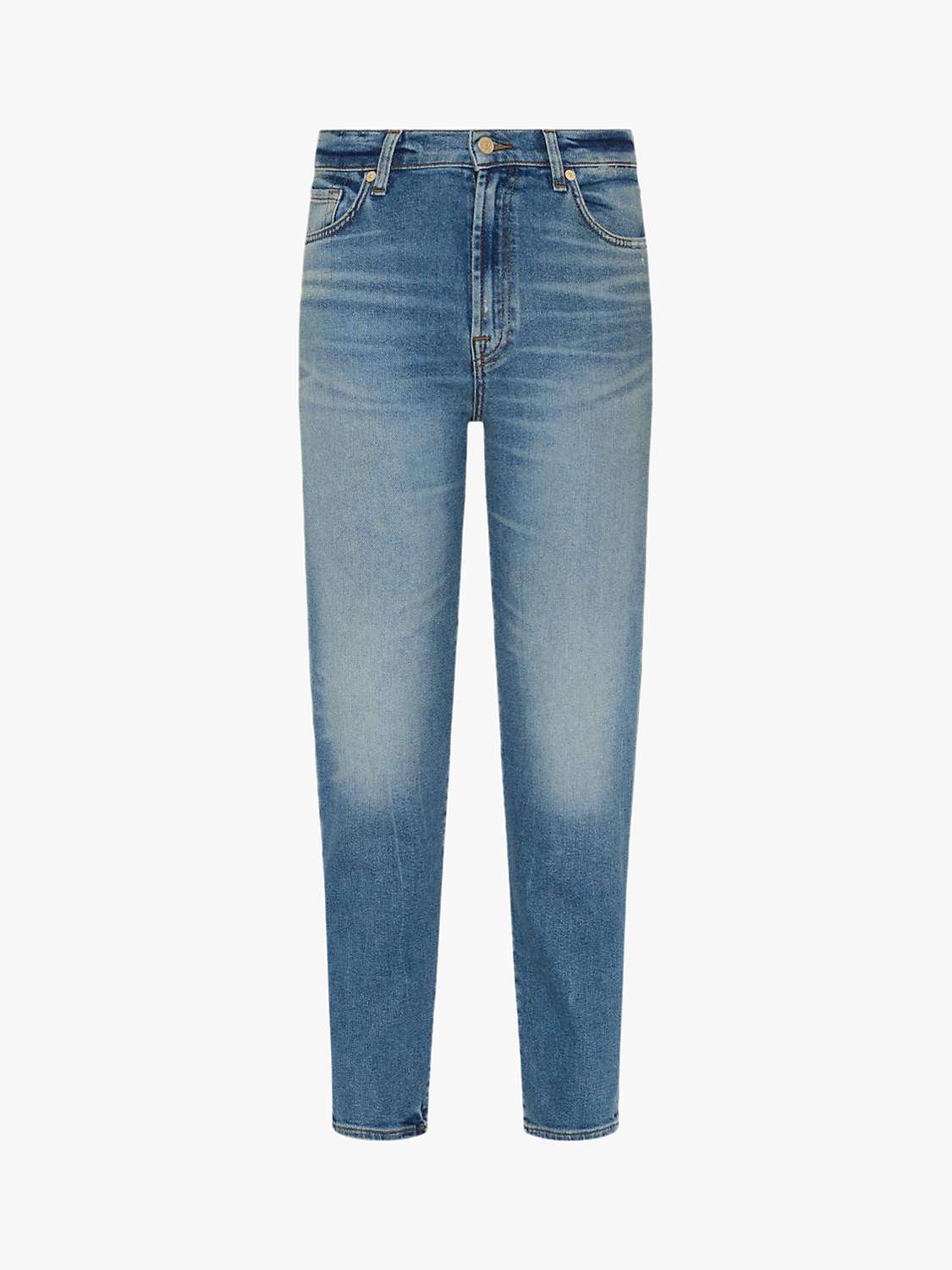Buy 7 For All Mankind Malia Luxe Vintage Tapered Leg Jeans, Mid Blue Online at johnlewis.com