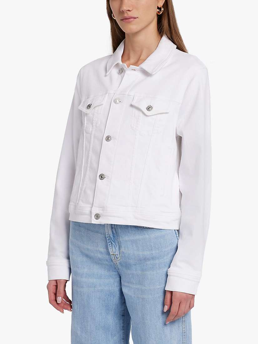 Buy 7 For All Mankind Classic Trucker Jacket, White Online at johnlewis.com