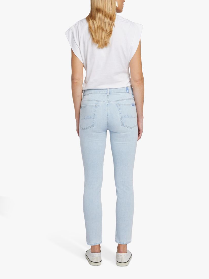 7 For All Mankind Roxanne Slim Fit Ankle Jeans, Light Blue, 27