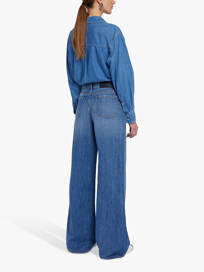 Buy 7 For All Mankind Lotta Flared Jeans, Blue Online at johnlewis.com