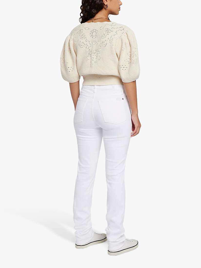 Buy 7 For All Mankind Kimmie Straight Leg Jeans, White Online at johnlewis.com