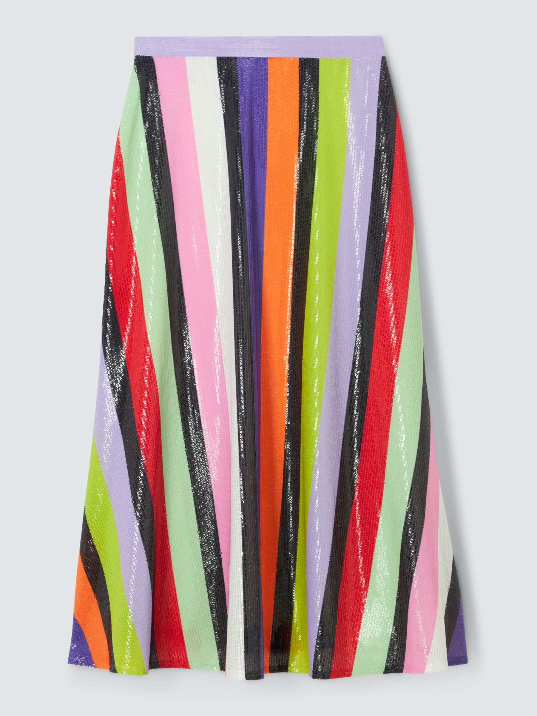 Olivia Rubin Penelope Sequin Stripe Skirt, Multi, 16