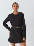 Olivia Rubin Embroidered Belt Mini Dress, Black Wash