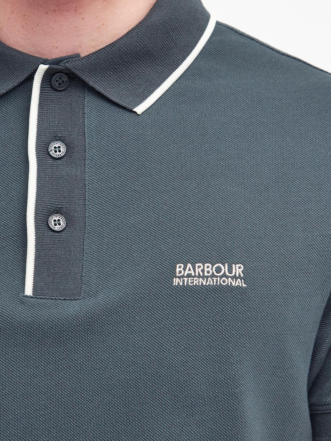 Barbour International Moor Polo Shirt, Dark Green at John Lewis & Partners