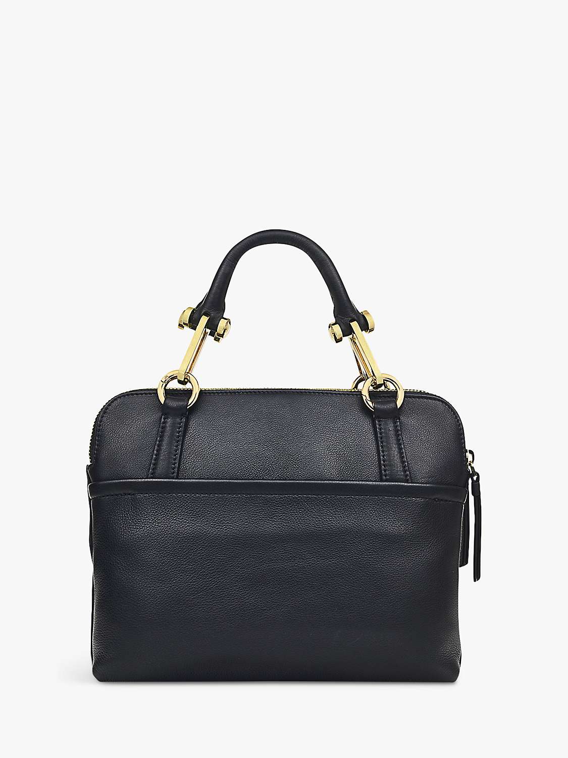 Buy Radley Commute Street Medium Leather Grab Bag, Black Online at johnlewis.com