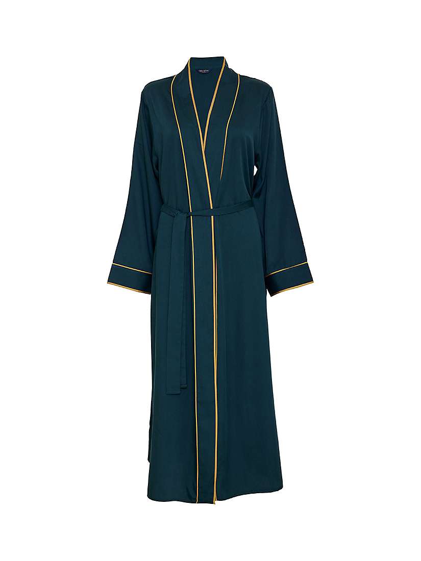 Buy Fable & Eve Pimlico Solid Long Dressing Gown, Emerald Green Online at johnlewis.com