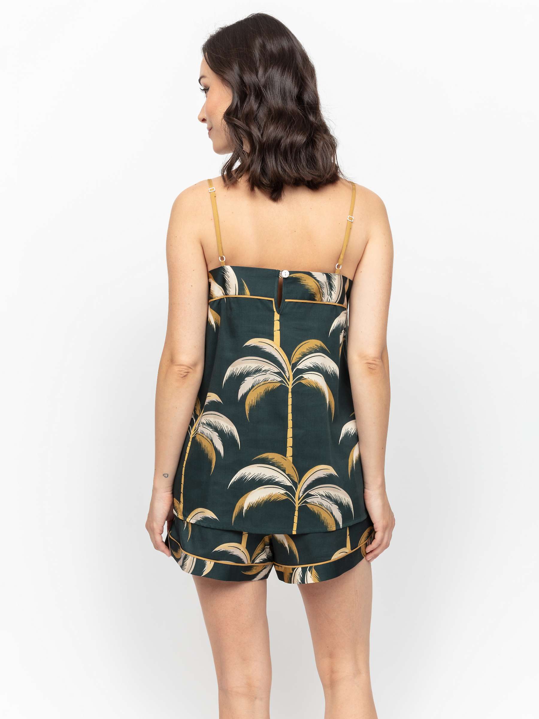 Buy Fable & Eve Pimlico Palm Print Cami & Shorts Pyjama Set, Emerald Green Online at johnlewis.com