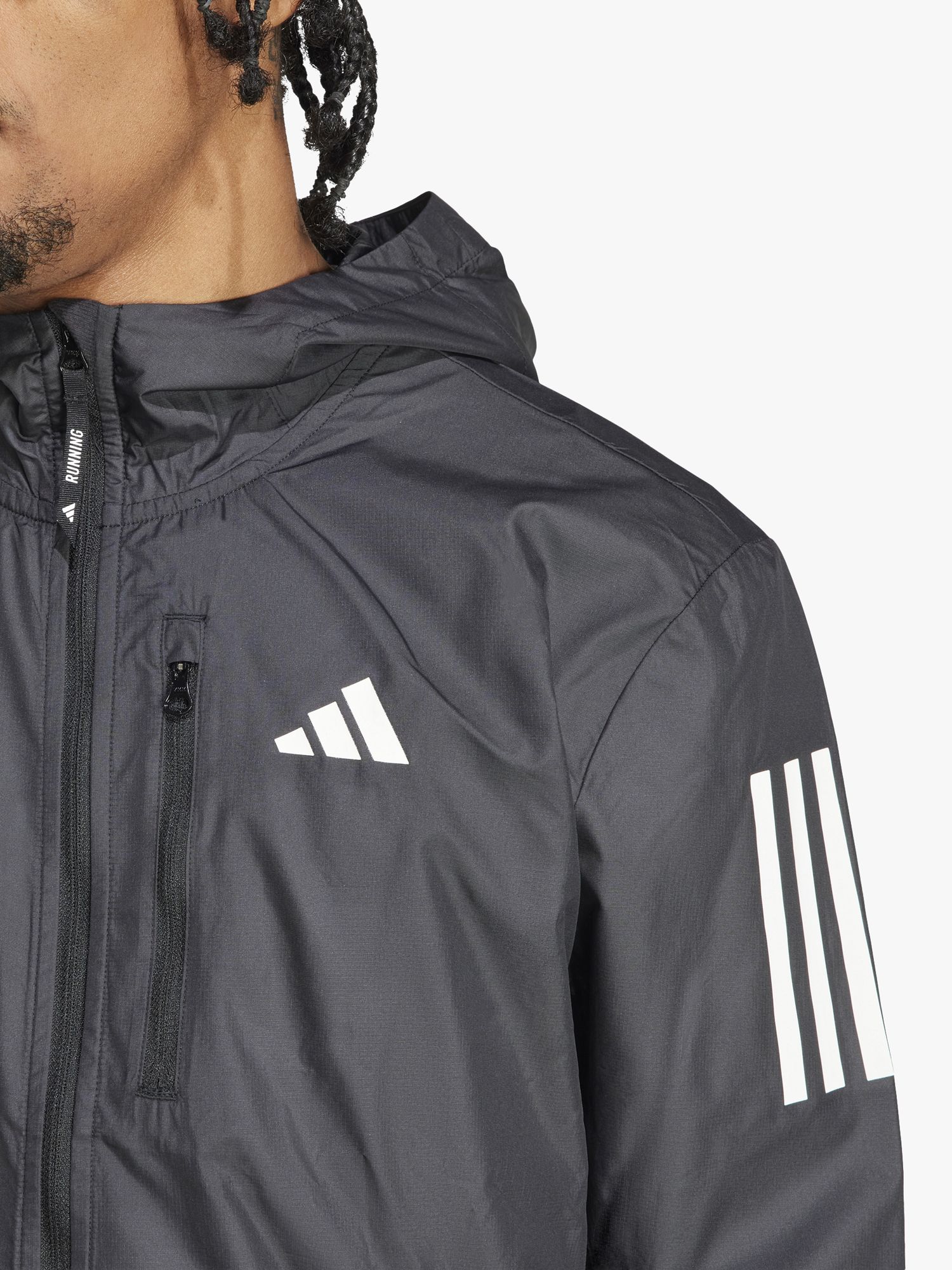 adidas Own The Run Men's Running Jacket, Black, XL
