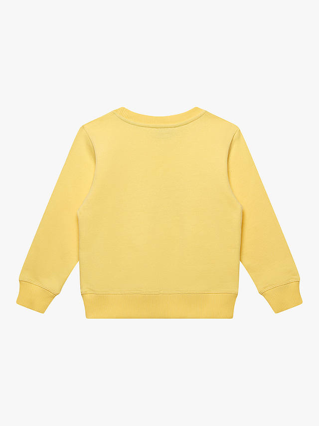 Trotters Kids' Elysian Day Floral Heart Applique Sweatshirt, Lemon