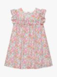 Trotters Kids' Liberty's Betsy Floral Print Ruffle Detail Dress, Coral