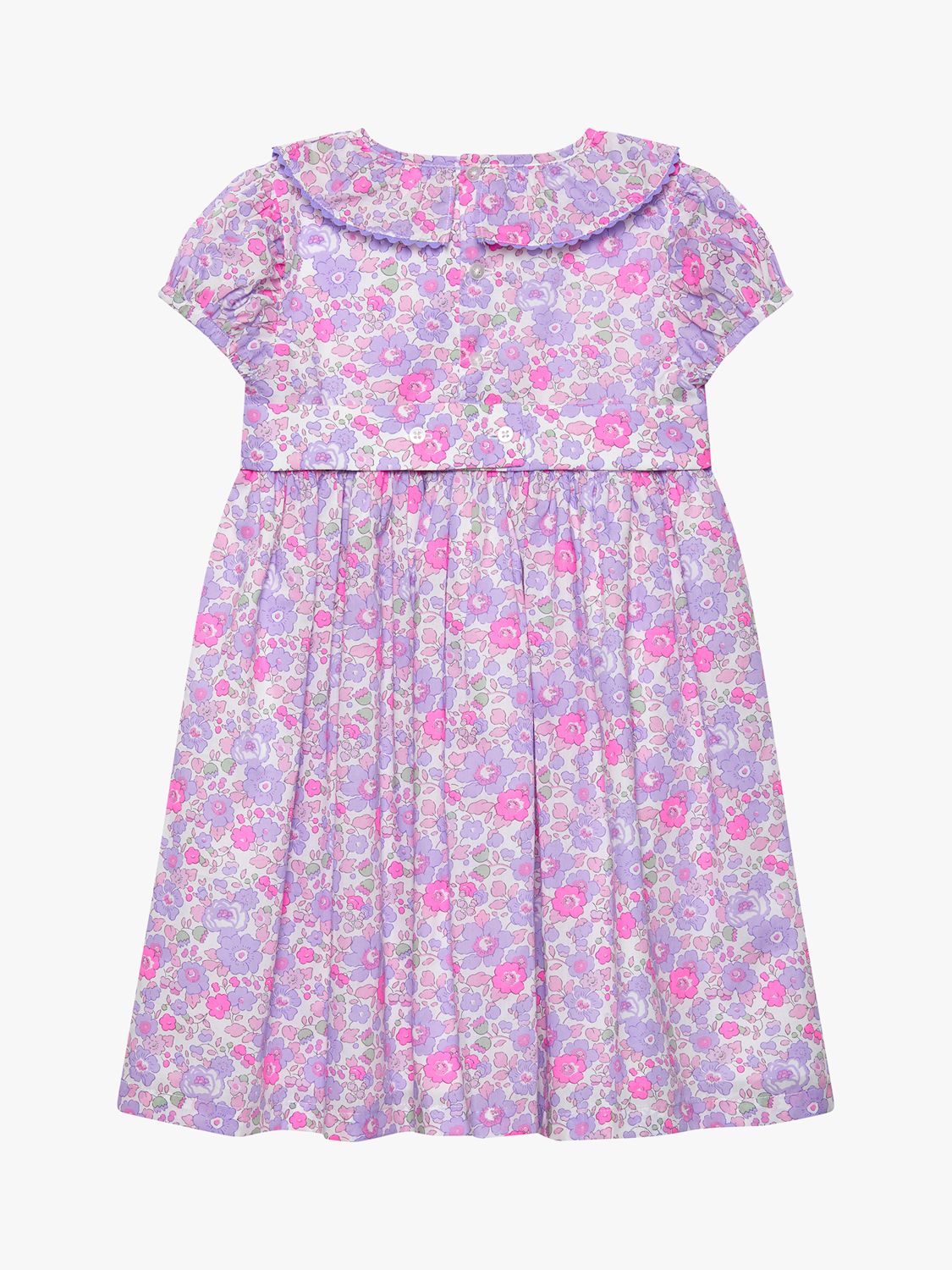 Trotters Kids' Betsy Liberty Floral Print Ric Rac Party Dress, Lilac, 6-7 years