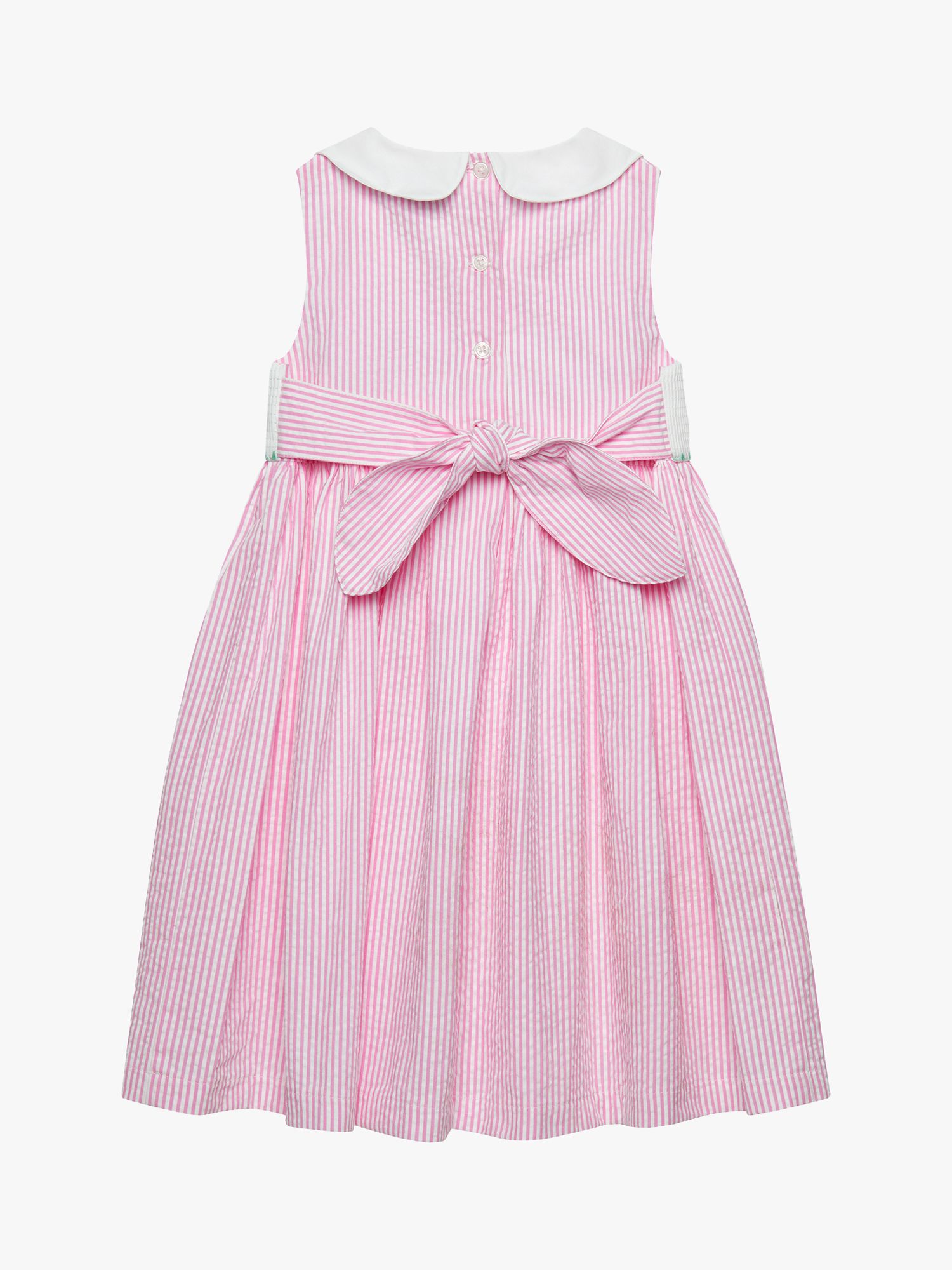 Buy Trotters Kids' Tweetie Bird Smocked Stripe Dress, Pink Online at johnlewis.com