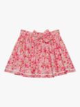 Trotters Kids' Rosie Floral Print Bow Detail Skirt, Red, Red