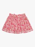 Trotters Kids' Rosie Floral Print Bow Detail Skirt, Red