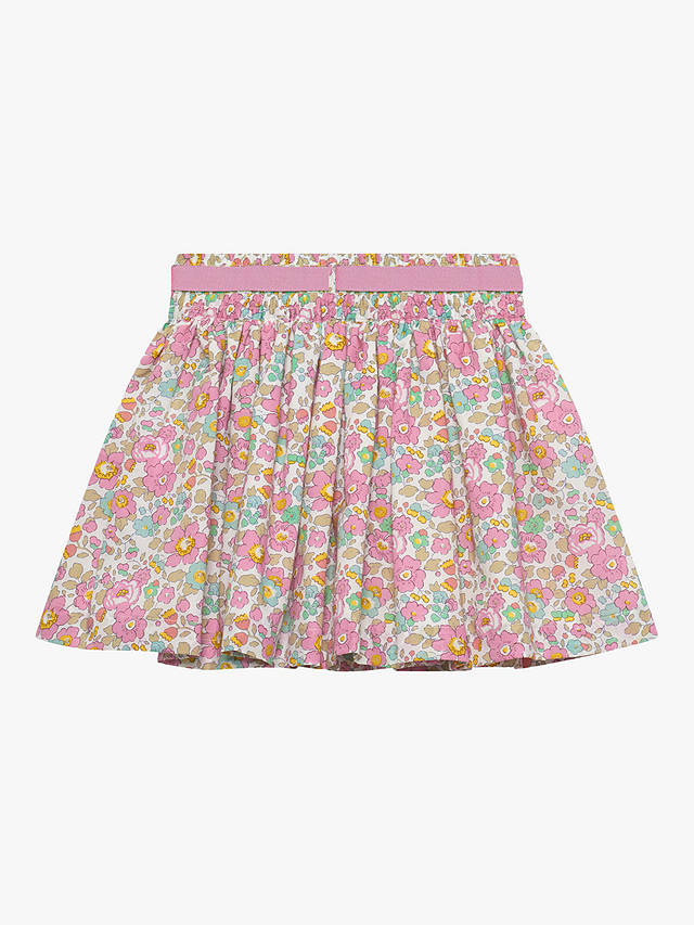 Trotters Kids' Liberty's Betsy Bow Floral Print Skirt, Coral