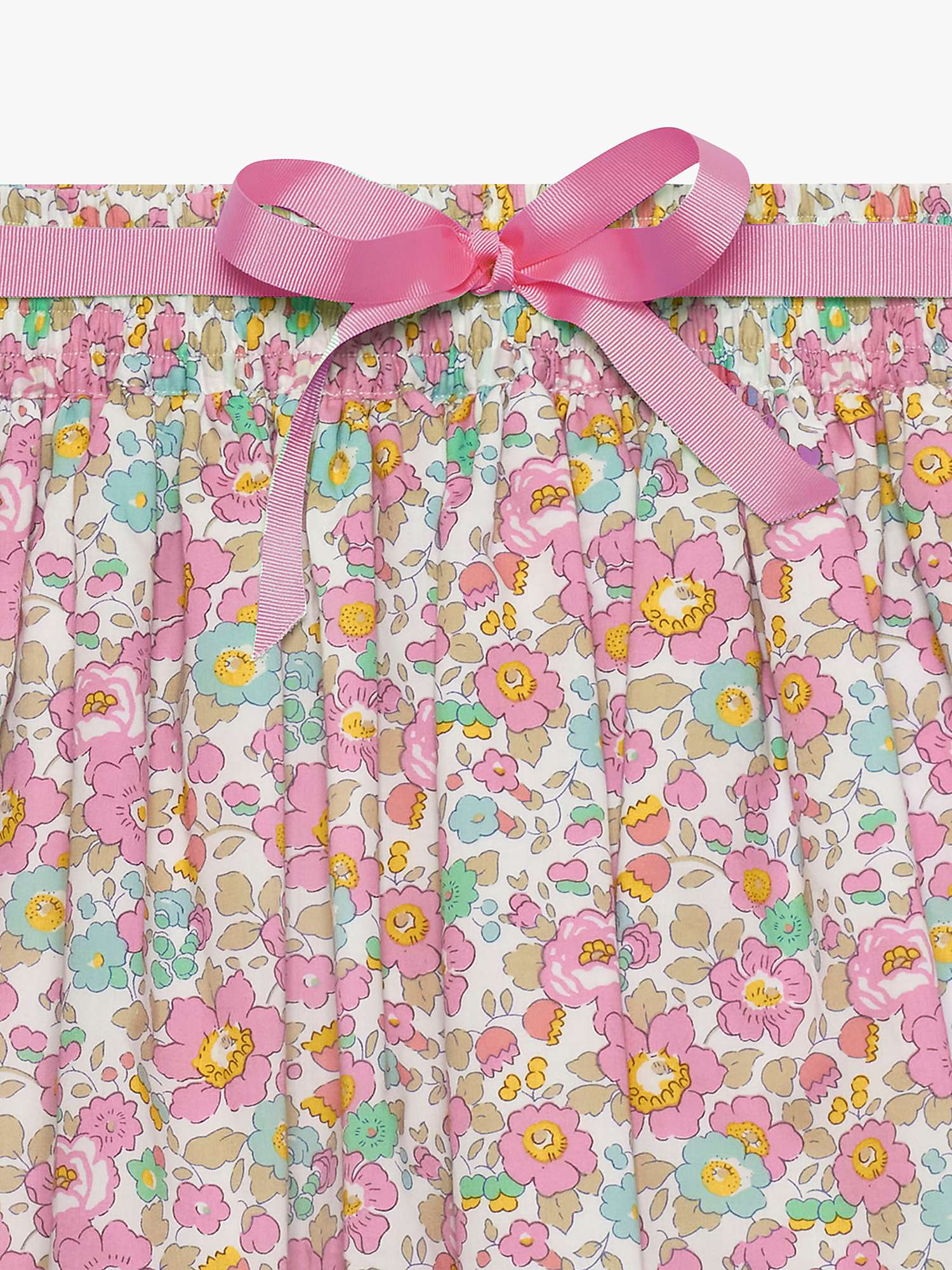 Buy Trotters Kids' Liberty's Betsy Bow Floral Print Skirt, Coral Online at johnlewis.com