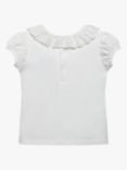 Trotters Kids' Elsie Broderie Anglaise Willow Collar T-Shirt, White