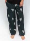 Cyberjammies Zebra Print Pyjama Bottoms, Dark Green