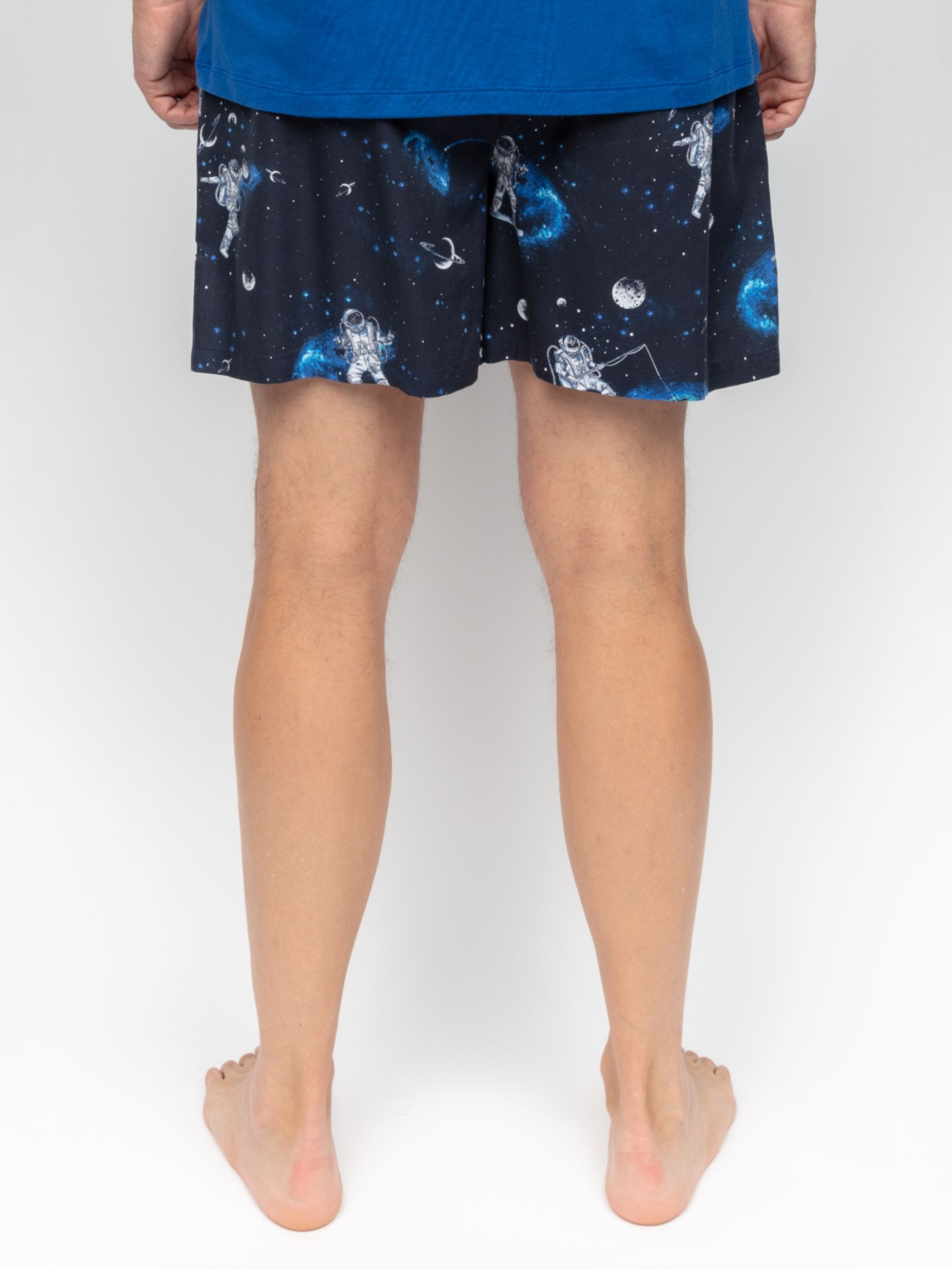 Cyberjammies Aldrin Astronaut Print Pyjama Shorts, Navy/Multi, S