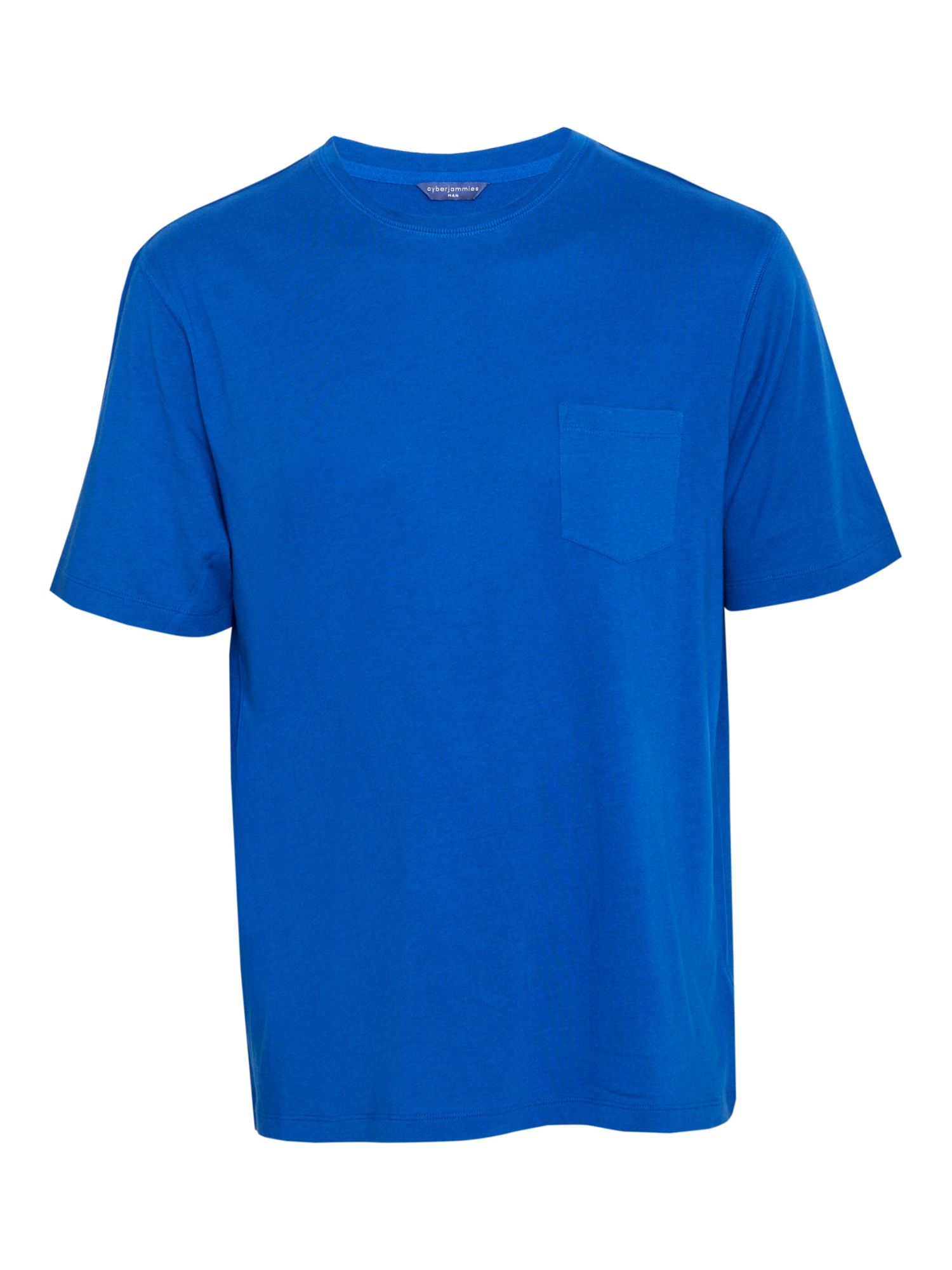 Cyberjammies Aldrin Short Sleeve Jersey Pyjama Top, Blue, S