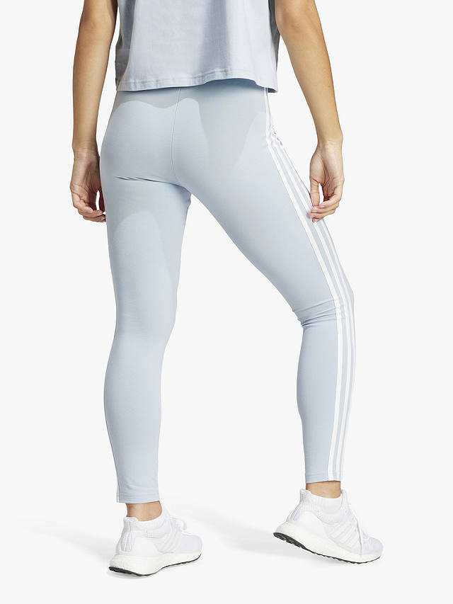 adidas Essentials 3 Stripes High Wasisted Jersey Leggings, Blue